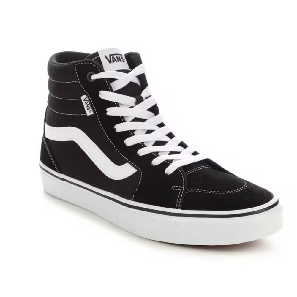 Vans Black and White Filmore High-Top Skate Sneakers